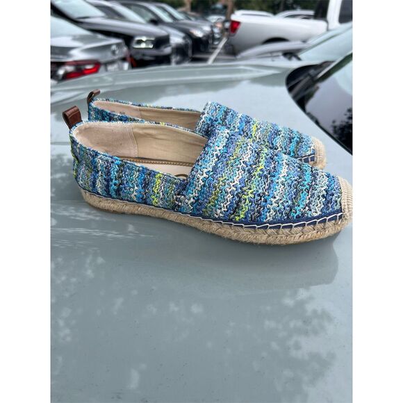 NWTs!!! Sam Edelman Women's Khloe Blue Stripe Espadrille Flats Size 9M - Picture 3 of 6